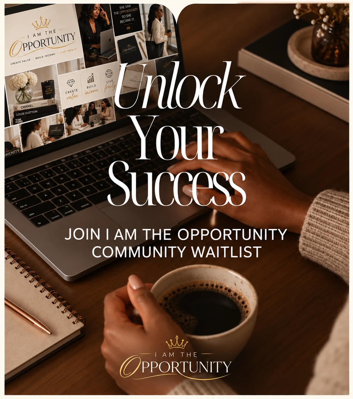 Unlock Your Success. Join I Am The Opportunity Community Waitlist.